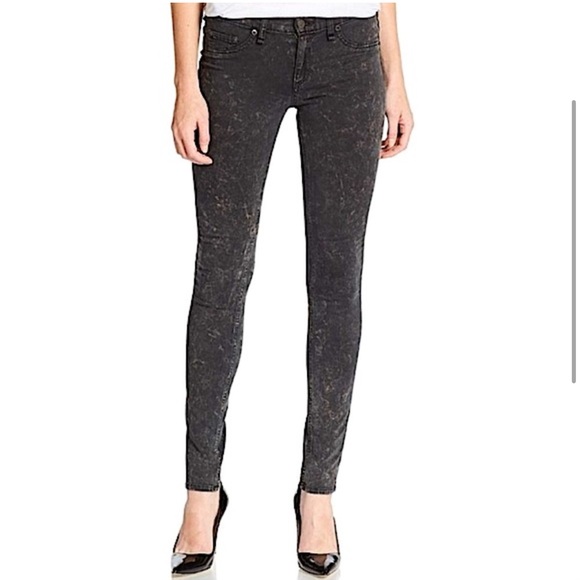 Rag & Bone The Legging Skinny Jeans in Rosebowl Black Size 28, Worn 2x - Picture 1 of 12